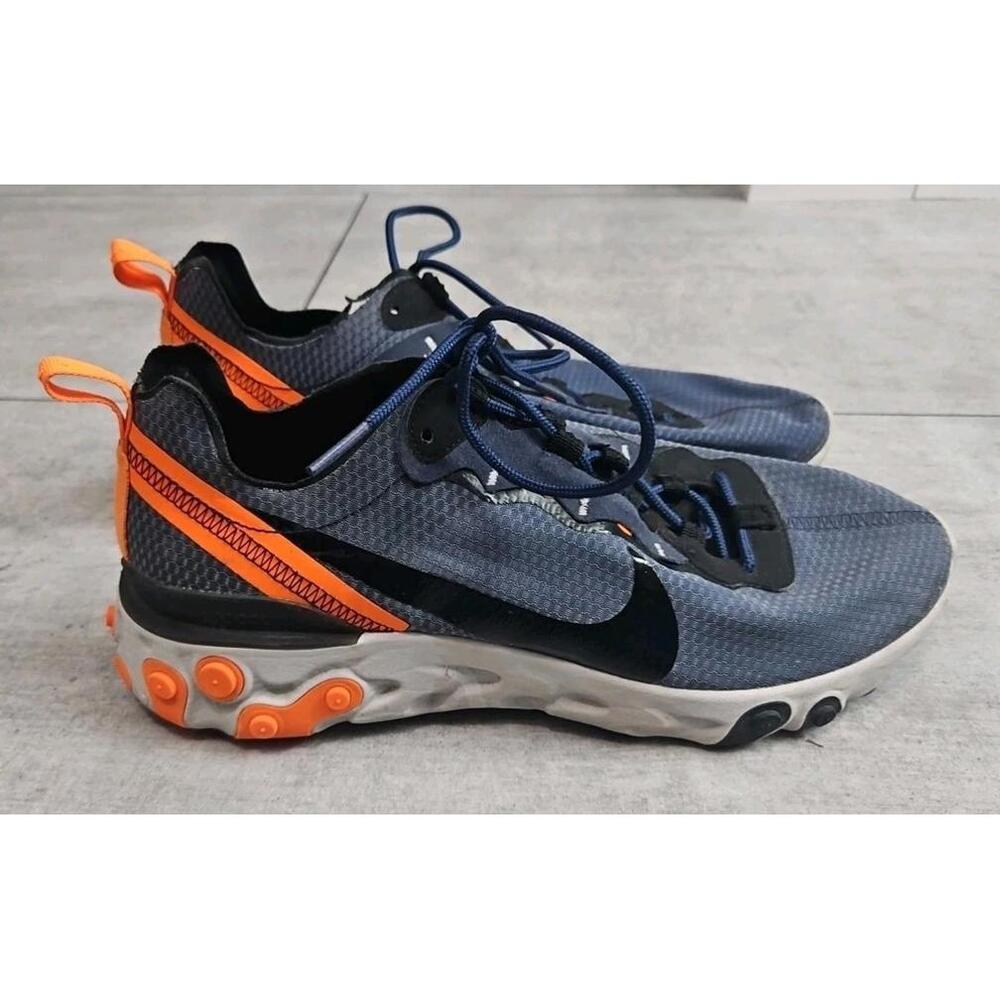 Nike‎ React Element 55 SE Navy/Orange CI3831-400 Men's Trainers Size 10